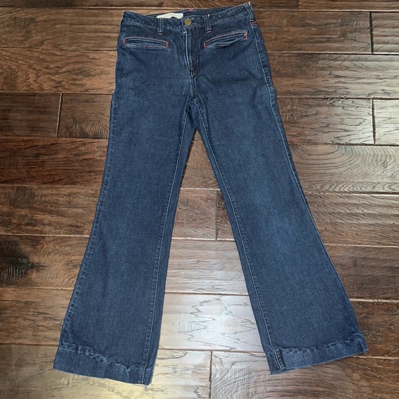 | Anthropologie | Stitched High-Rise Flare Jeans - Picture 3 of 7